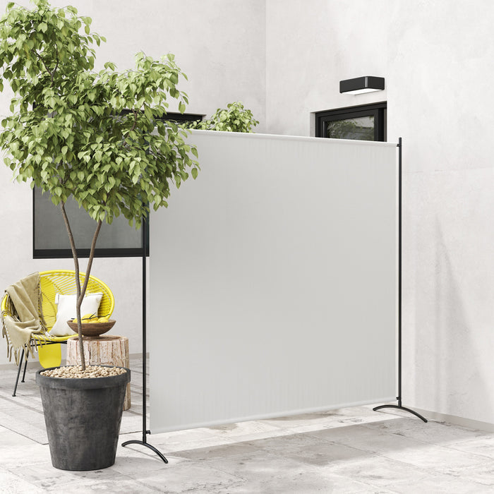 Outsunny Single Panel Privacy Screen, Uv30+ Room Divider, Beige