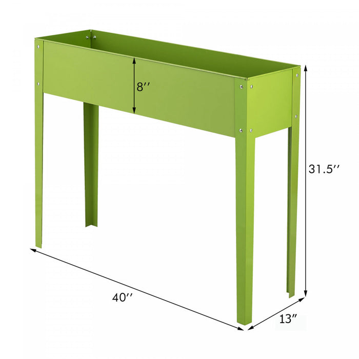 Costway 40\"x12\" Outdoor Elevated Garden Plant Stand Raised Tall Flower Bed