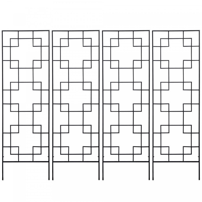 Outsunny 72\" Garden Trellis Pack Of 4, For Roses, Vine, Cucumber, Clematis