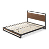 Suzanne Wood and Metal Platform Bed with Headboard - King Size | Suzanne lit plateforme en bois et en métal avec tête de lit - Très grand