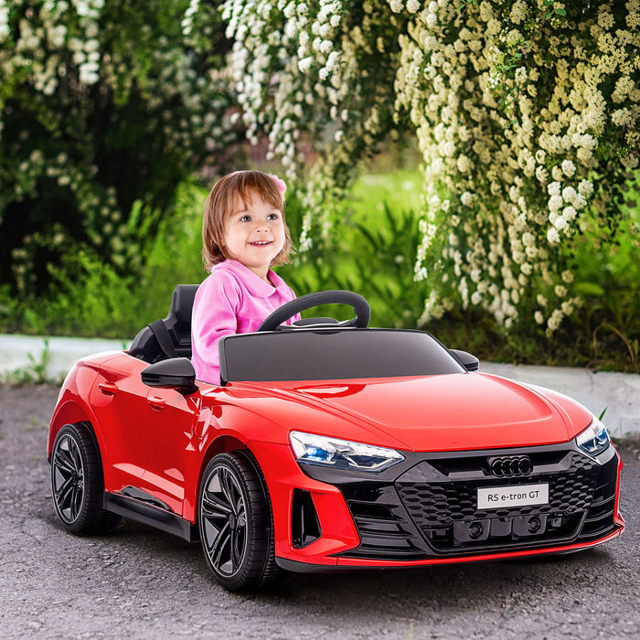Aosom Electric Powered Ride-On Car With Remote Control, 12v 3.1 Mph Kids Ride-on Toy For Boys And Girls With Suspension System, Horn Honking, Music, Lights, Red