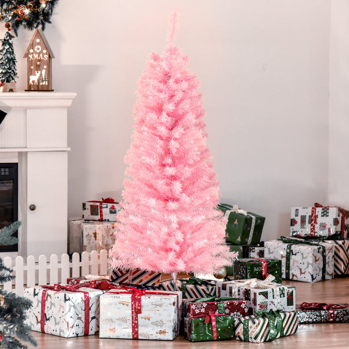 Homcom 4ft Pencil Artificial Christmas Tree With 188 Branch Tips