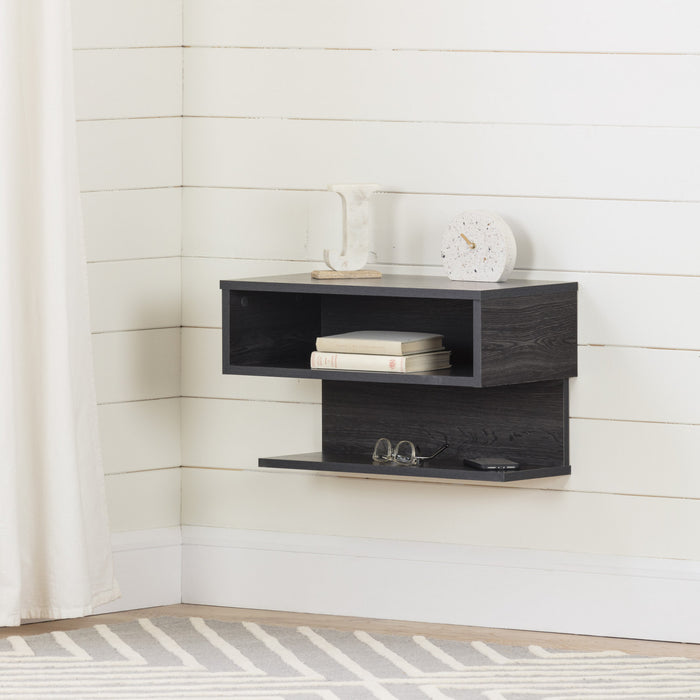 Sazena Floating Nightstand - Gray Oak 