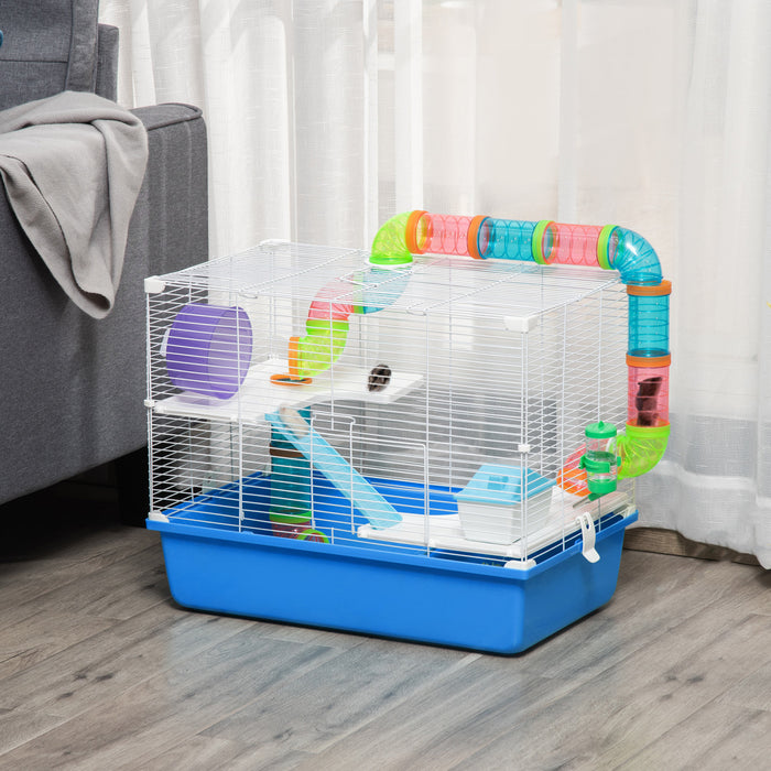 Pawhut Hamster Cage, Small Animal House, 3-level Guinea Pig Cage