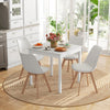 HOMCOM Modern Dining Chairs Set of 4 with PU Leather Cushion, Wood Frame