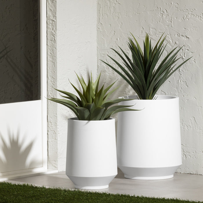 Dalya 2-Piece Planter - White
