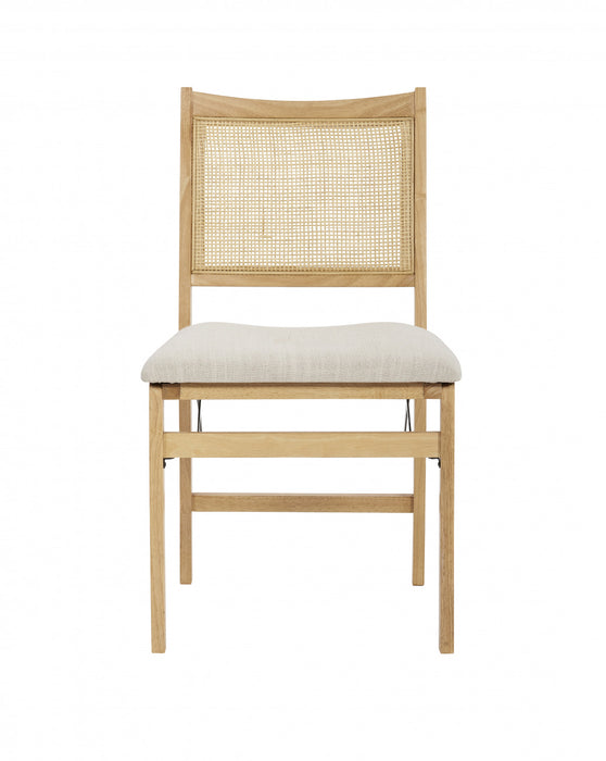 Bauer Fabric Cane Folding Dining Chair - Natural