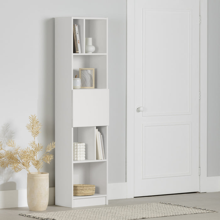 Liora 5-shelf Narrow Bookcase - Pure White 
