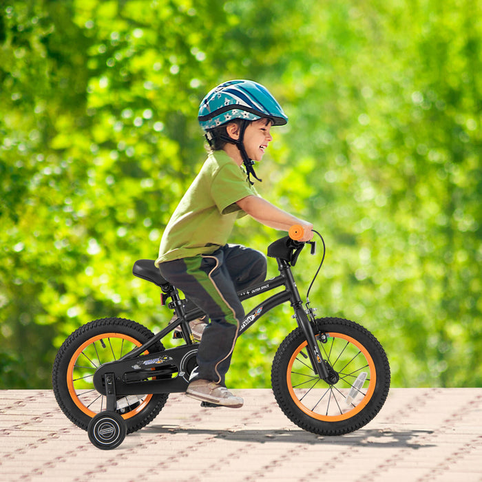 Costway 14-inch Kid's Bike For 3-5 Years Old With Adjustable Saddle & Anti-slip Handlebar Black