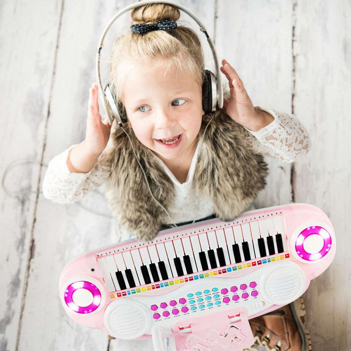 Costway 37-Key Keyboard Piano Electronic Musical Instrument Pink