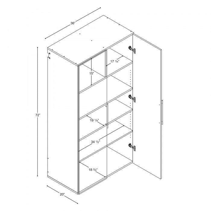 Hangups 36-inch Garage Storage Cabinet - Light Gray