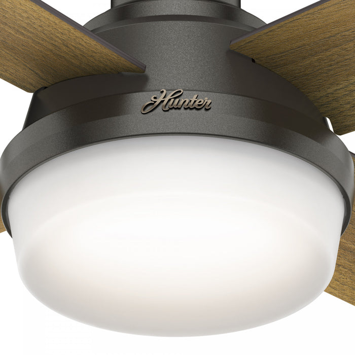 Dempsey Low Profile Ceiling Fan with Light Fixture - Bronze