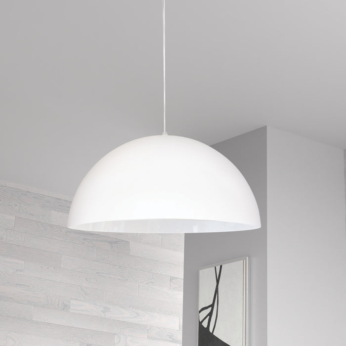 Dainolite Ofelia 1 Light Pendant Small Matte White Lamp