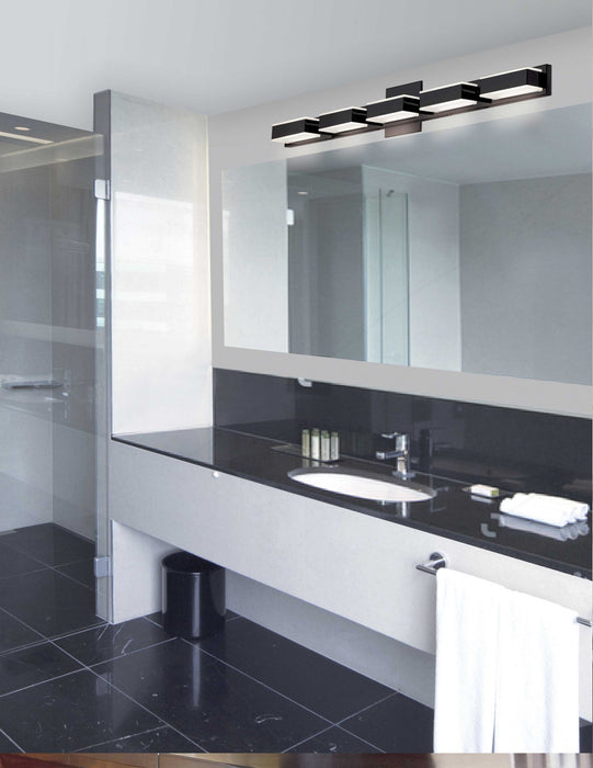 Dainolite Viola 5 Light LED Wall Vanity Light Matte Black Finish Lamp