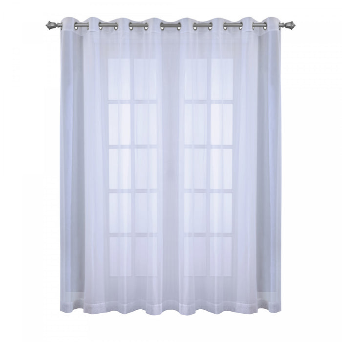 Habitat Cote D'azure White Sheer Grommet Curtain Panel - 112 x 84