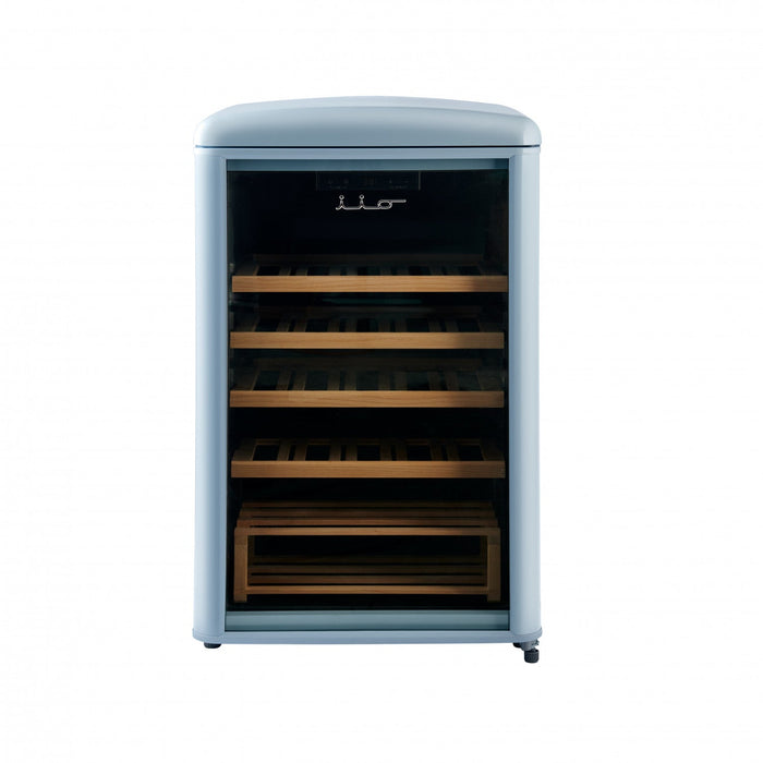 iio 30-Bottle Freestanding Retro Wine Cooler - IFF2-WS30-LB-V