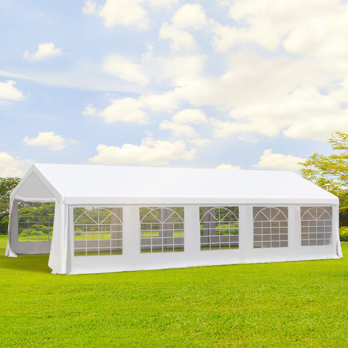 Outsunny 20'x33' Large Party Tent & Carport With Removable Sidewalls And Windows, Portable Garage Canopy Tent, Sun Shade Shelter, For Parties, Wedding, Outdoor Events