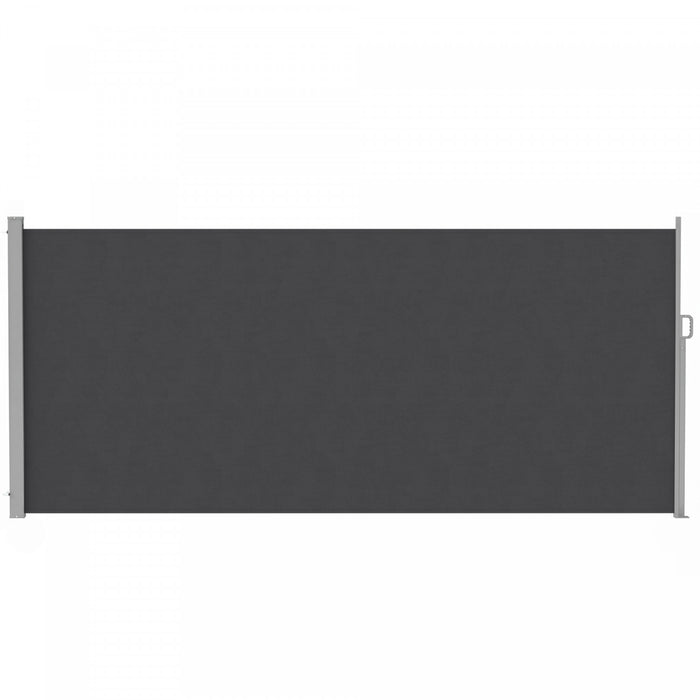 Outsunny Retractable Side Awning, Outdoor Privacy Screen, Dark Grey