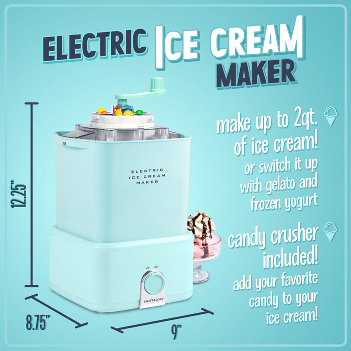 Nostalgia 2Qt Ice Cream Maker with Candy Crusher Counter-top Product