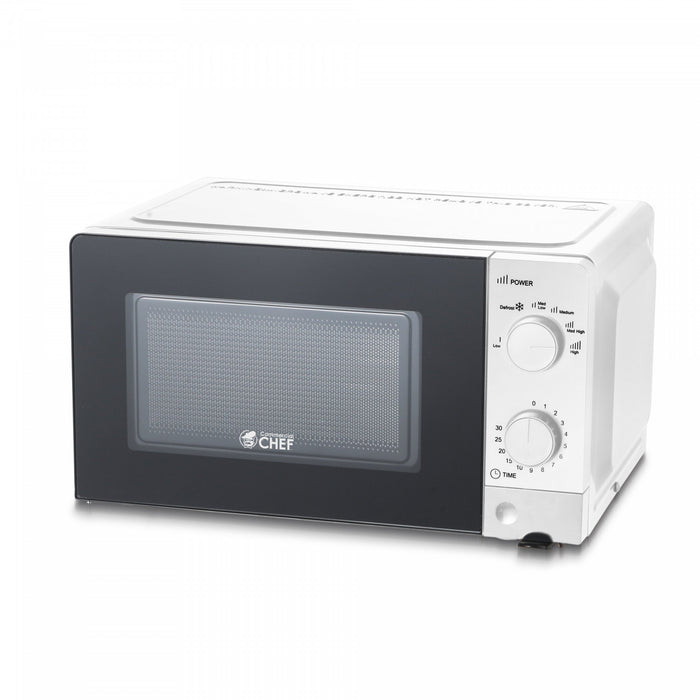 CHM Series Commercial Chef 0.6 Cu. Ft. Countertop Microwave Oven, CHM660W, White Countertop Microwave Less 1cuft