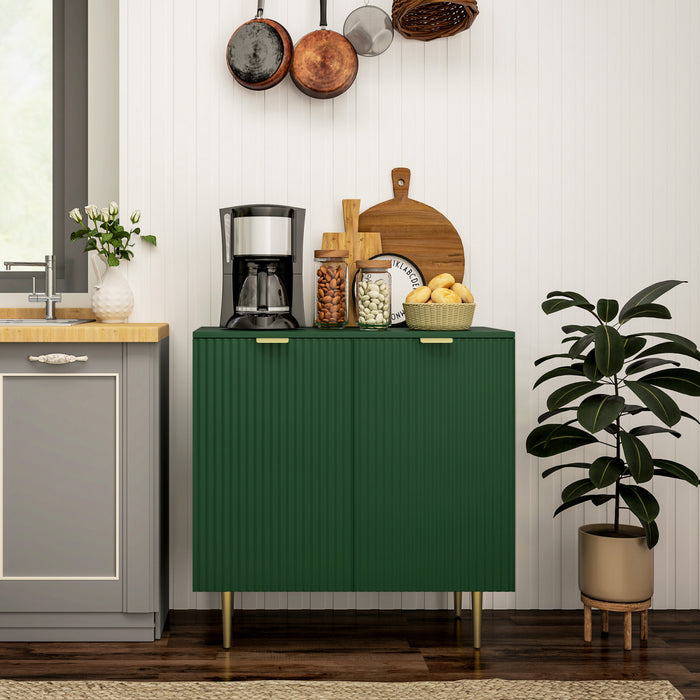 HOMCOM Sideboard Buffet Cabinet with Adjustable Shelves, Green