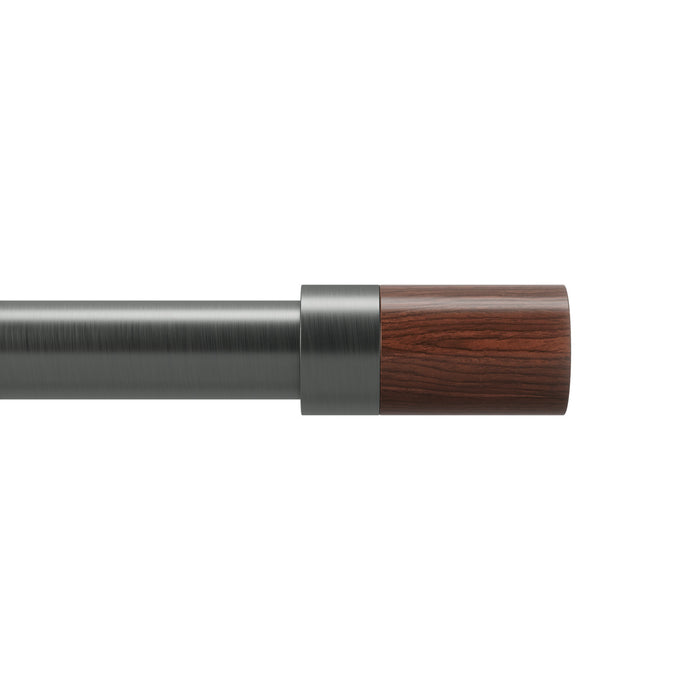 Umbra Blok Gun Metal Expandable 1\" Curtain Rod - 72\"-144\" 