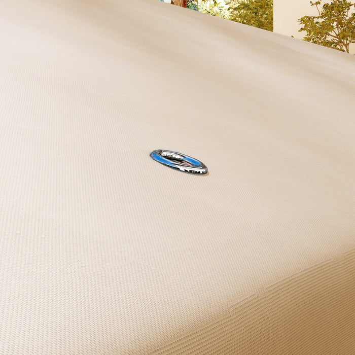 Outsunny 13.1'x9.8' Double Roof Gazebo Replacement Canopy Top Cover Cream