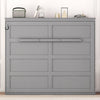 Evelyn Space-Saving Murphy Wall Bed with Foldable Cabinet Design,Queen Size,Grey Queen Bed | Evelyn Lit mural escamotable gain de place Murphy avec design d’armoire pliable, taille Queen, gris