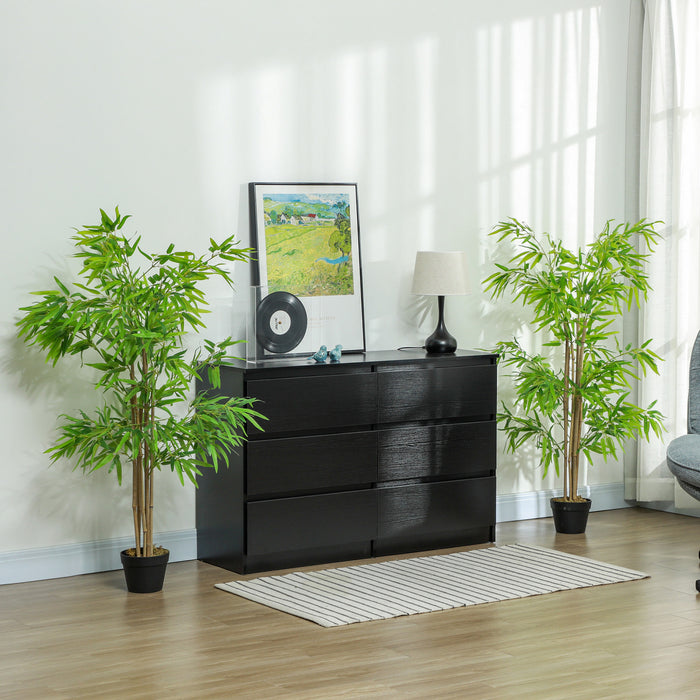 Outsunny Artificial Bamboo Tree Set of 2, 5ft Fake Decorative Plant in Pot