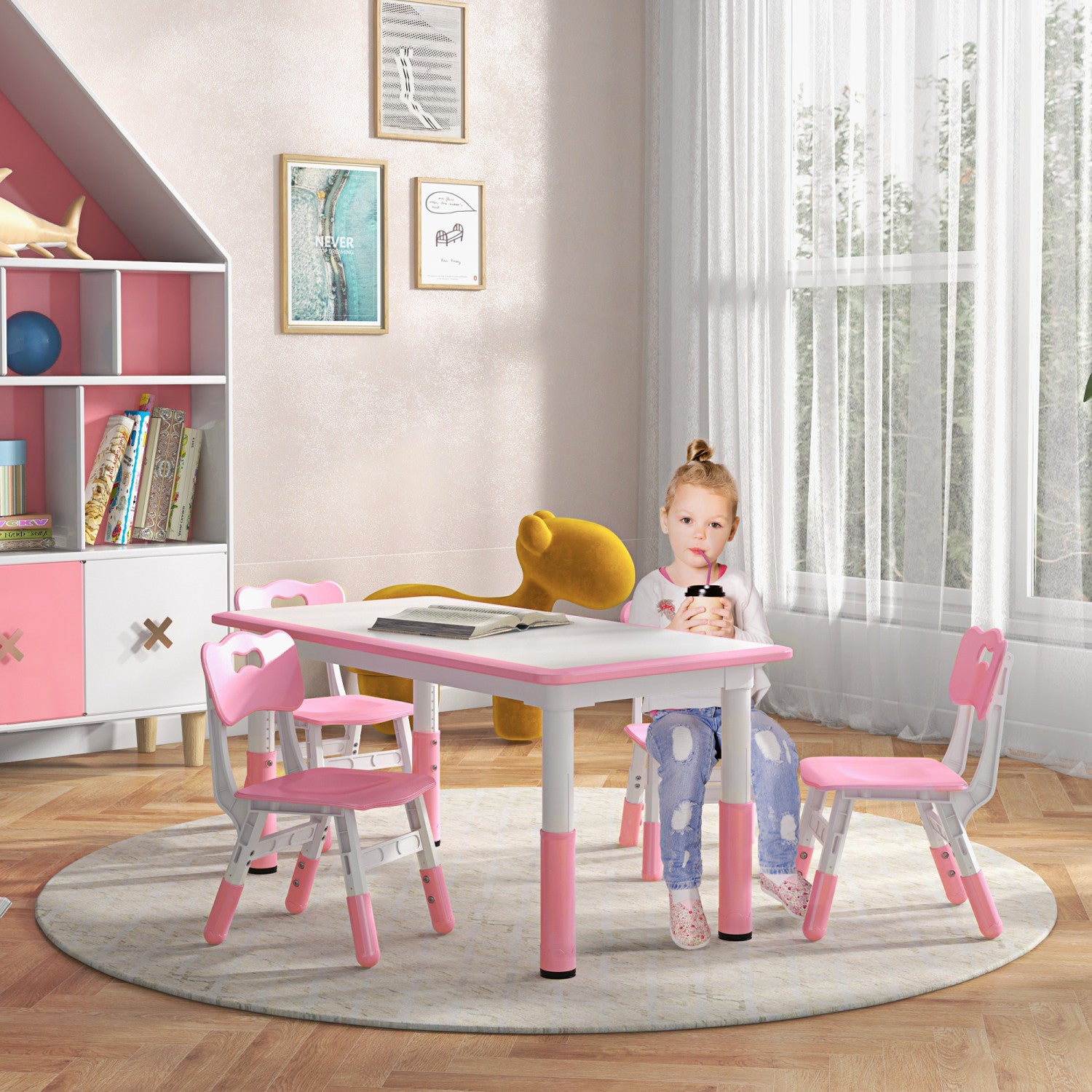 Childrens table and chairs for 5 year old on sale