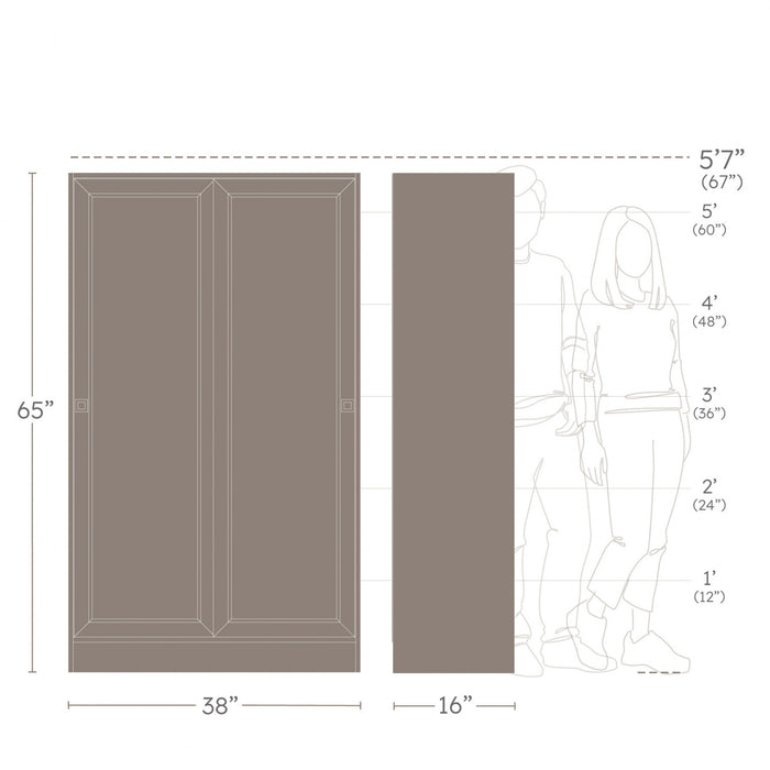 Elite 4-shelf Accent Cabinet - White