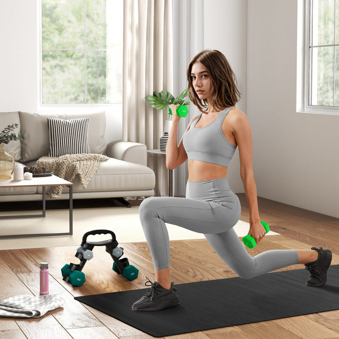 Soozier 40 LBS Hex Dumbbell Set, Adjustable Dumbbells with Vertical Rack