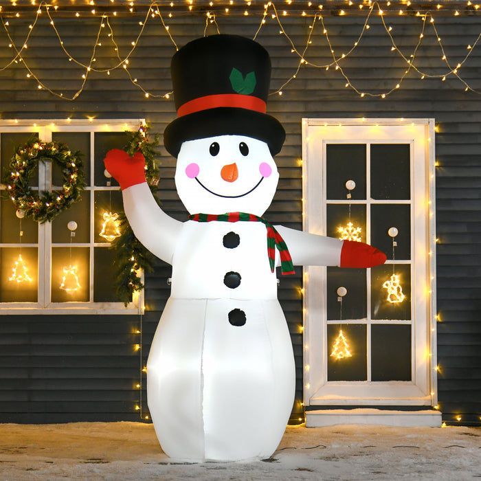 Homcom 8ft Snowman Inflatable Christmas Decoration