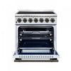 Forno Massimo 30 Inch Freestanding Electric Range, 5 radiant burners, 4.32 cu.ft., White -FFSEL6020-30WHT | Cuisiniere electrique Massimo de 30 po, 5 foyers radiants, 4,32 pi³, blanc - FFSEL6020-30WHT