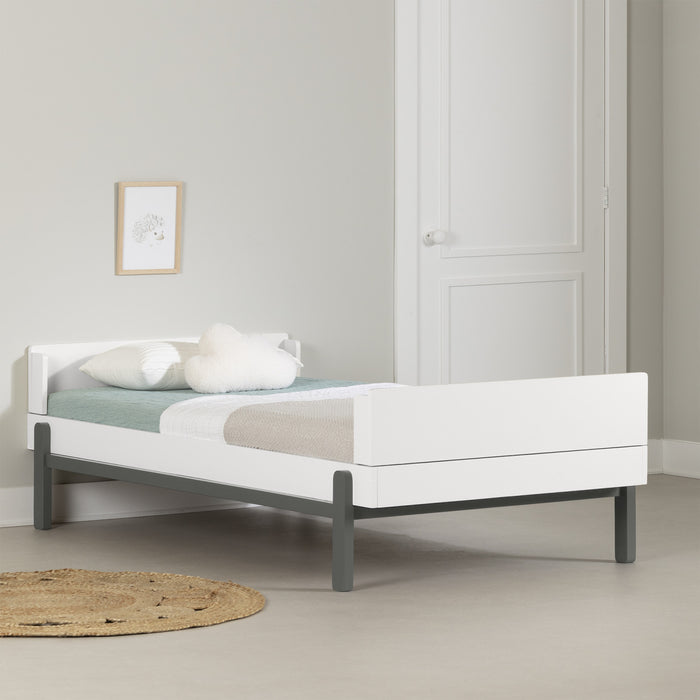 Bebble Twin Bed - Soft Grey White