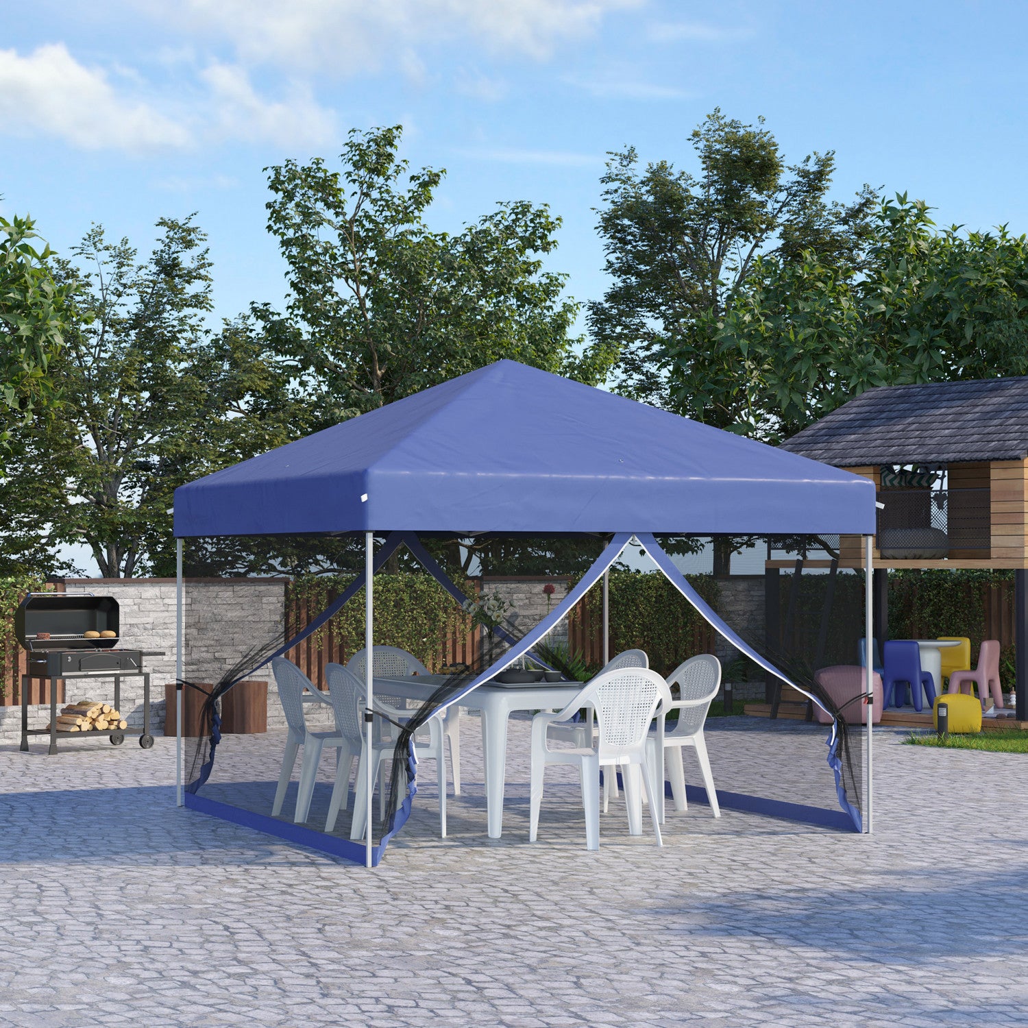 Outsunny 10' X 10' Pop-up Canopy Tent Outdoor Party Tent