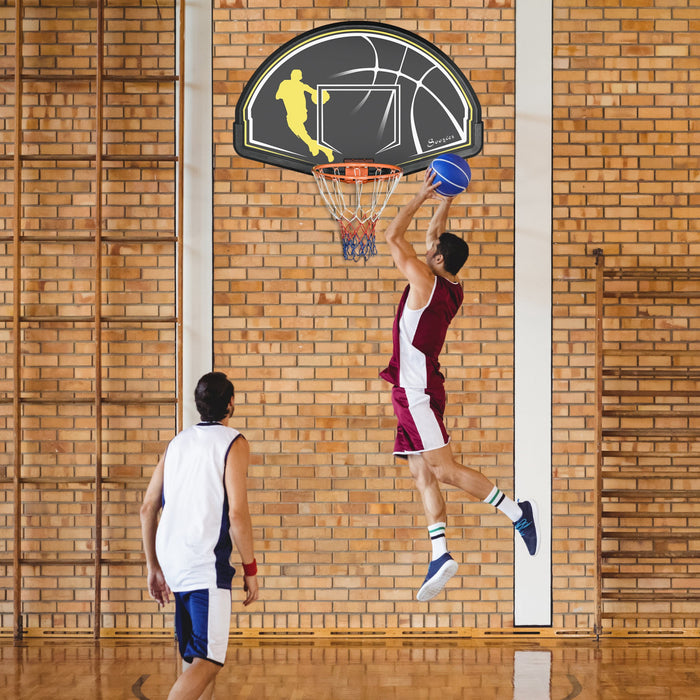 Soozier Wall Mounted Basketball Hoop For Outdoors And Indoors Use