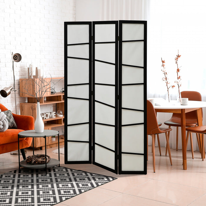 Homcom 3-panel Room Divider Folding Privacy Screen For Bedroom