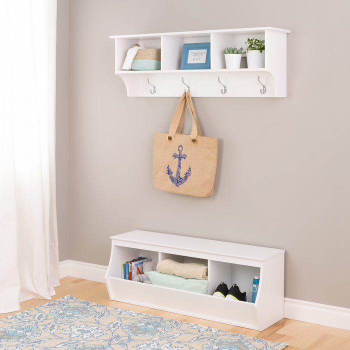 Monterey Stackable 3-Bin Storage Cubbie - White