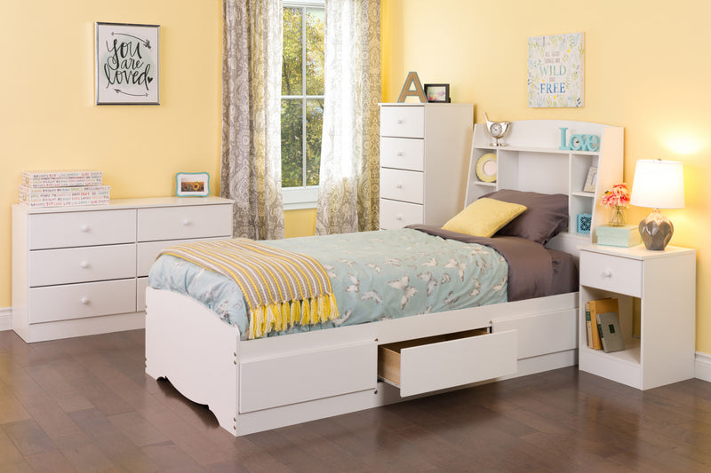 Astrid 6-Drawer Tall Chest - White