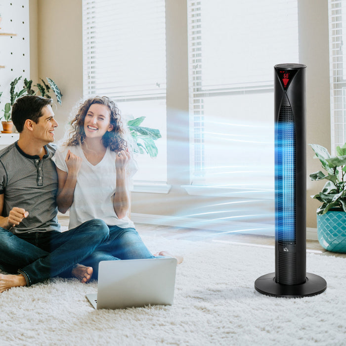 Homcom 38\" Oscillating Tower Fan With 12h Timer