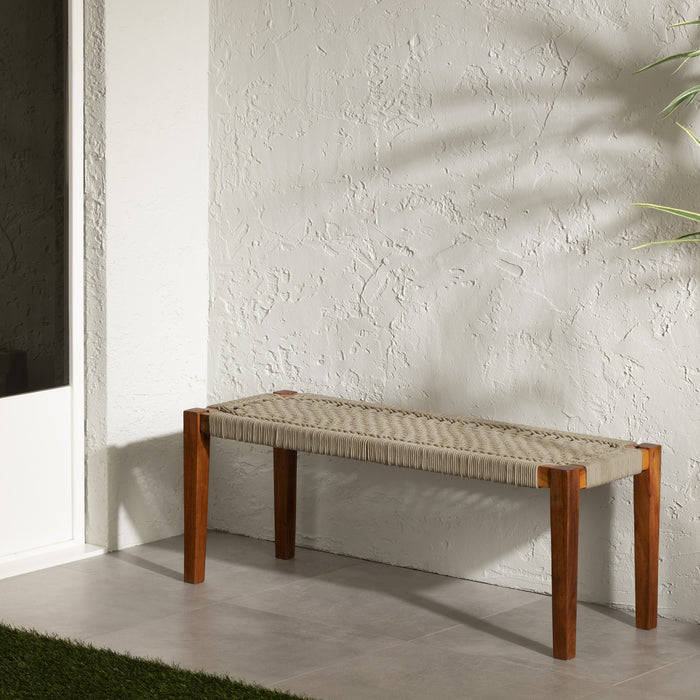 Agave Rope Bench - Beige/Natural