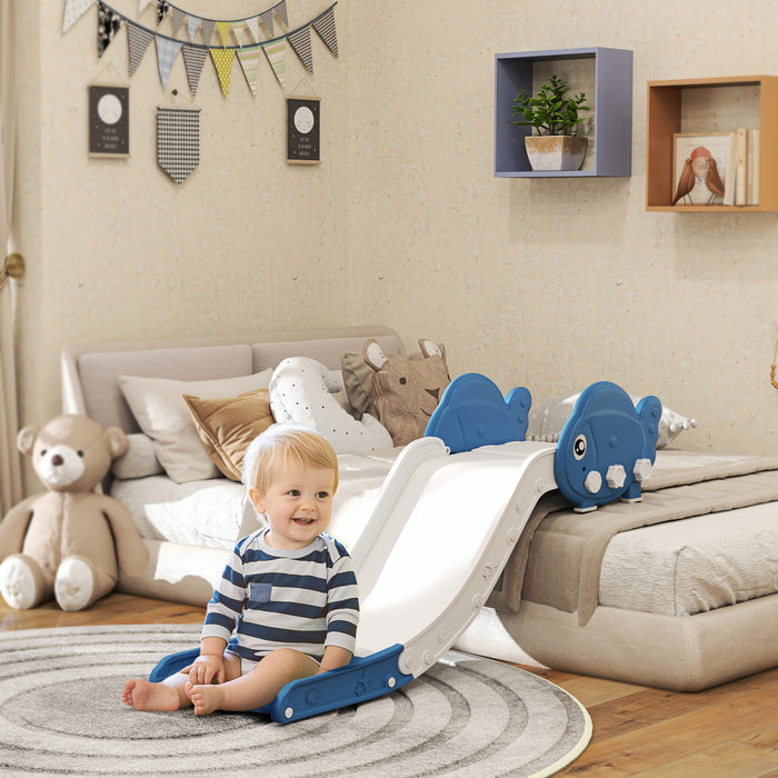 Qaba Couch Slide For Kids, Toddler Slide Can Be Used For Bed, Sofa, Stairs, Easy Assemble & Storage, 51\" Extended Length Lightweight Kids Slide For 18-48 Months, Blue