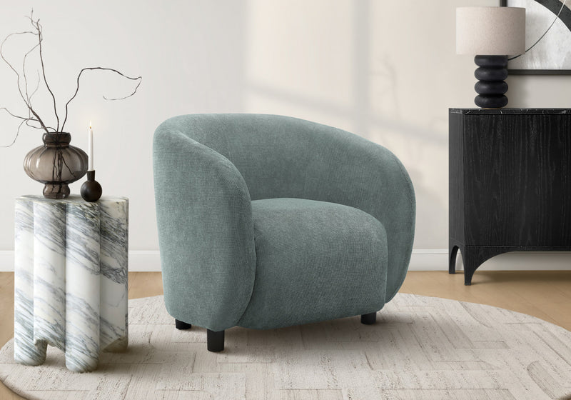 Monarch Specialties - Accent Chair, 29\"H, Upholstered, Living Room, Bedroom, Green Fabric, Contemporary
