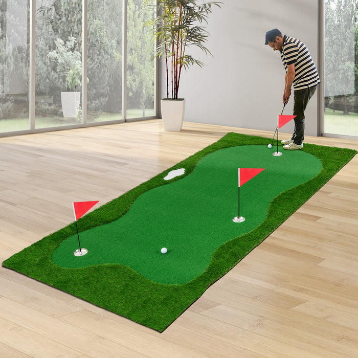 Costway 10 X 5 Ft Golf Putting Green Professional Golf Training Mat With 2 Golf Balls