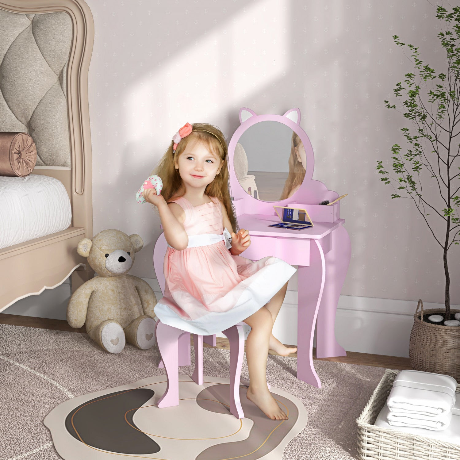 Makeup vanity little girl clearance