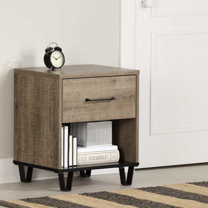 Arlen 1-drawer Nightstand - Weathered Oak 
