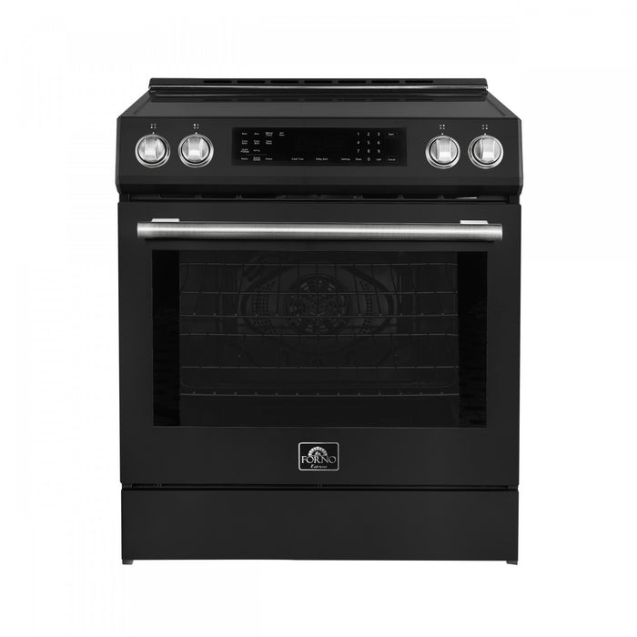 Forno Donatello Espresso 30\" Induction Range, Black- FFSIN0905-30BLK