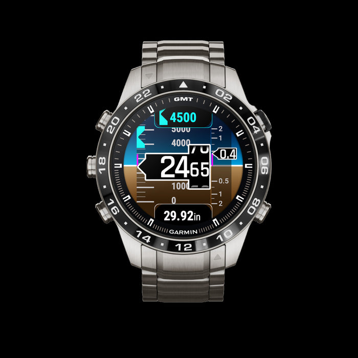 Garmin Marq Aviator Gen 2 Luxury Smartwatch - Ultra Durable W/ Titanium Case And Amoled Display
