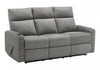 MONARCH SPECIALTIES 3-SEATER RECLINING SOFA, 70" WIDE, MANUAL RECLINER, DARK GREY FABRIC, CONTEMPORARY RECLINER | MONARCH SPECIALTIES SOFA INCLINABLE 3 PLACES, 70"L, FAUTEUIL INCLINABLE MANUAL, TISSU GRIS FONCE